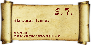 Strauss Tamás névjegykártya